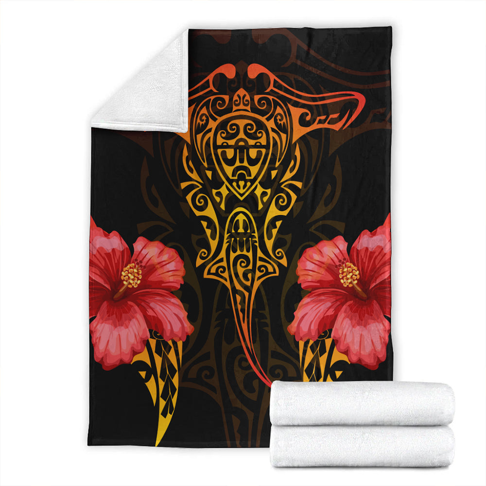 Hawaii Premium Blanket Polynesian Hibiscus Animal-Myprintsy