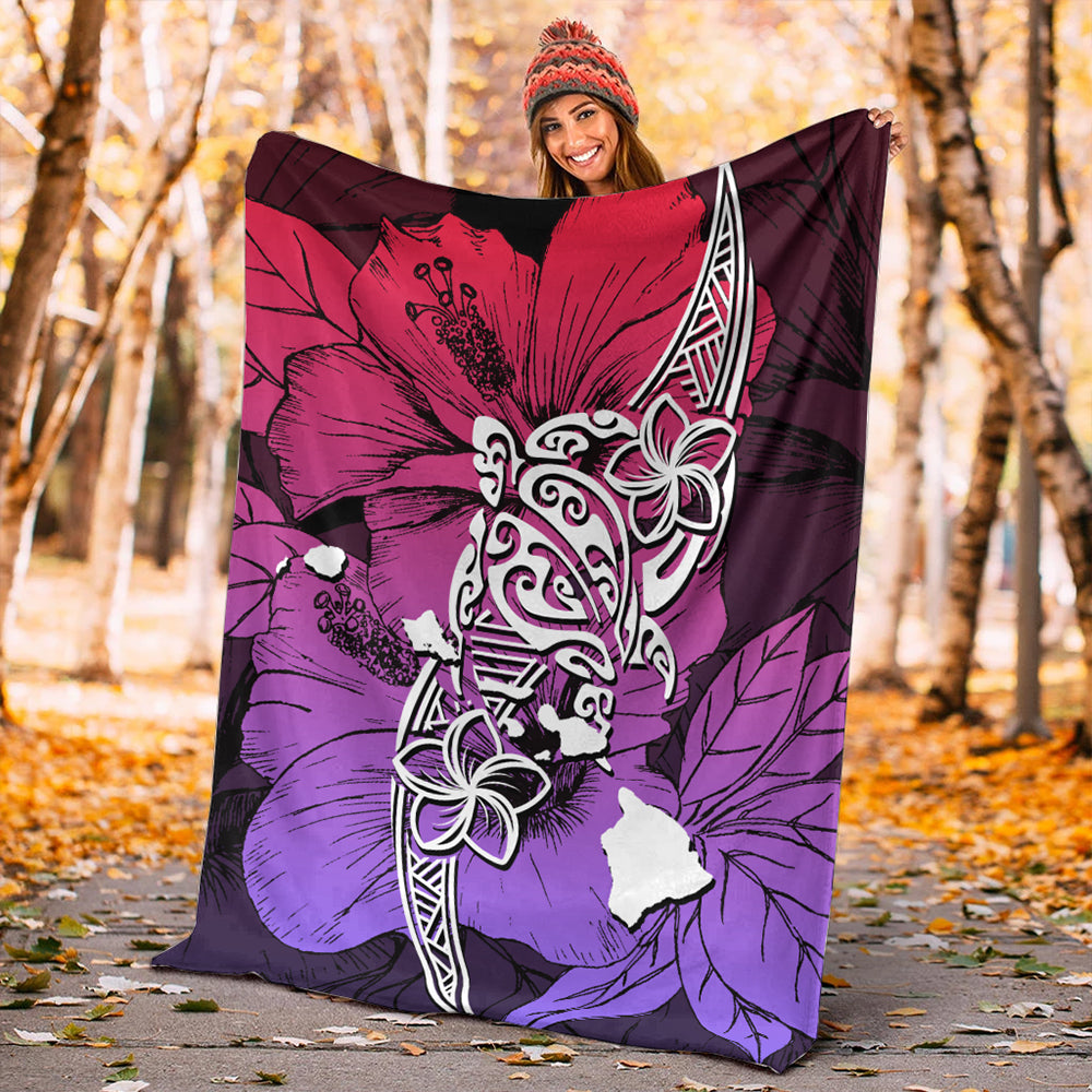 Hawaii Premium Blanket Polynesian Hibiscus Sweat-Myprintsy