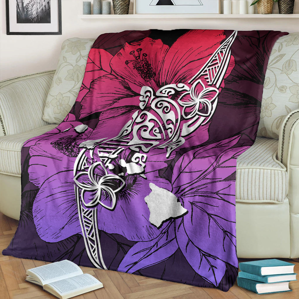 Hawaii Premium Blanket Polynesian Hibiscus Sweat-Myprintsy