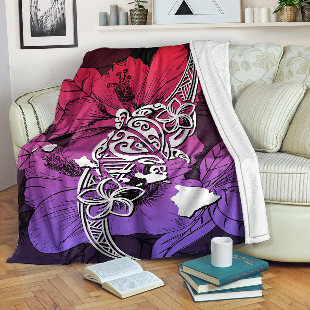 Hawaii Premium Blanket Polynesian Hibiscus Sweat-Myprintsy