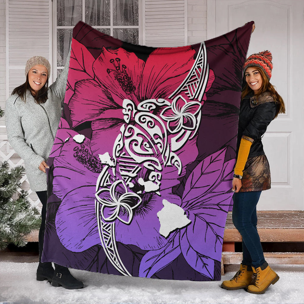 Hawaii Premium Blanket Polynesian Hibiscus Sweat-Myprintsy