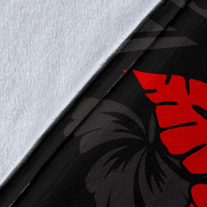 Hawaii Premium Blanket - Polynesian Patterns With Hibiscus Flowers-Myprintsy