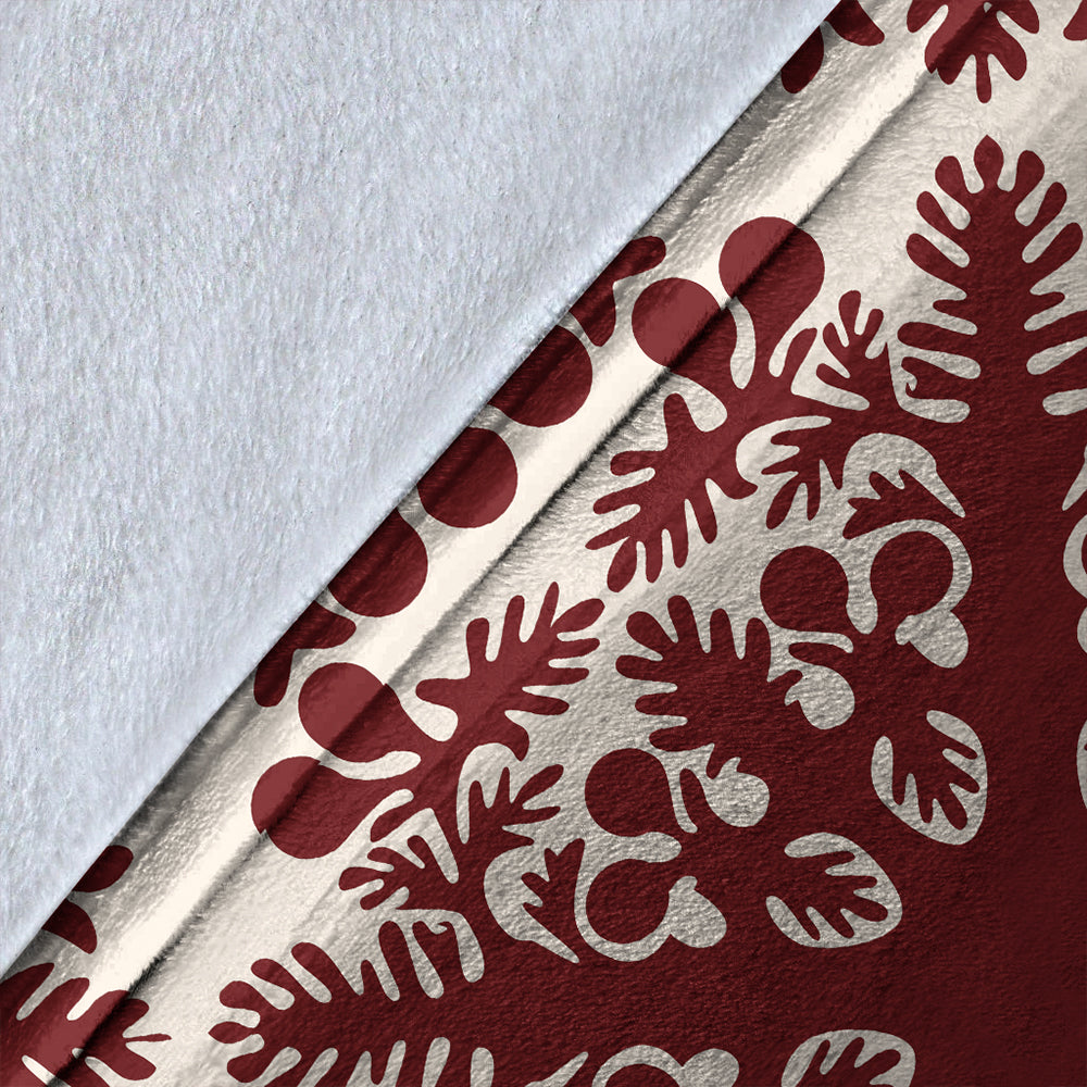 Hawaii Premium Blanket Quilt Tradition Red-Myprintsy