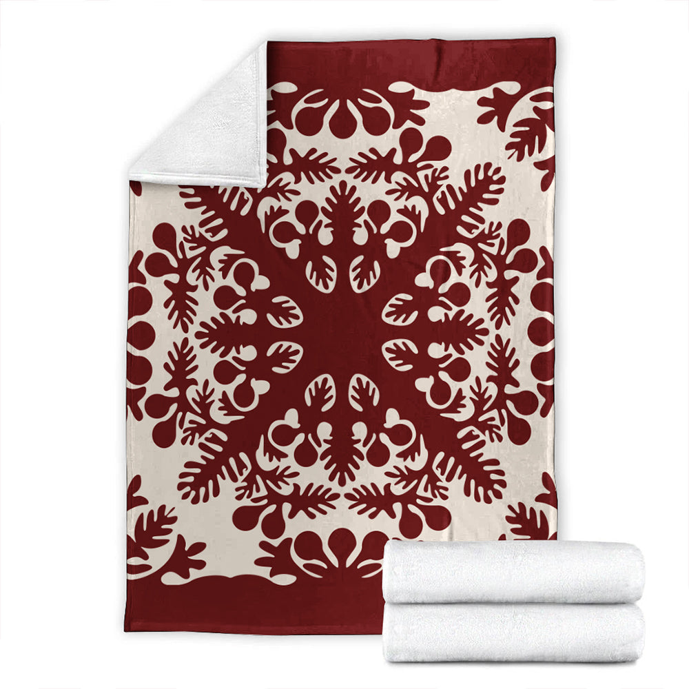 Hawaii Premium Blanket Quilt Tradition Red-Myprintsy