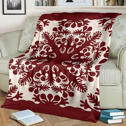 Hawaii Premium Blanket Quilt Tradition Red-Myprintsy