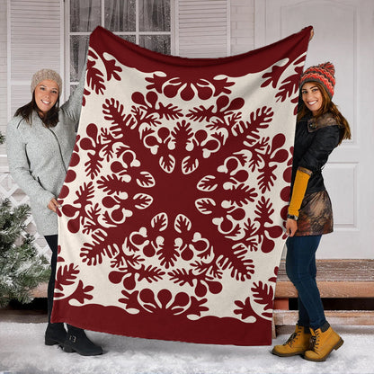 Hawaii Premium Blanket Quilt Tradition Red-Myprintsy