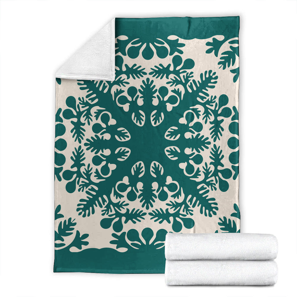 Hawaii Premium Blanket Quilt Tradition Turquoise-Myprintsy