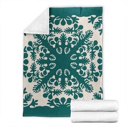 Hawaii Premium Blanket Quilt Tradition Turquoise-Myprintsy