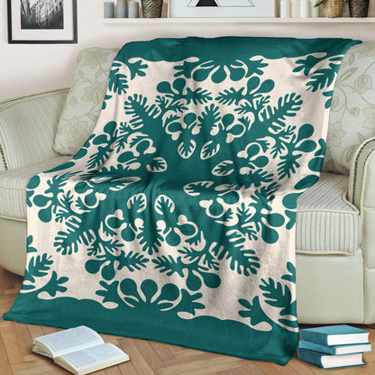 Hawaii Premium Blanket Quilt Tradition Turquoise-Myprintsy