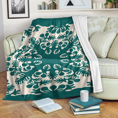 Hawaii Premium Blanket Quilt Tradition Turquoise-Myprintsy
