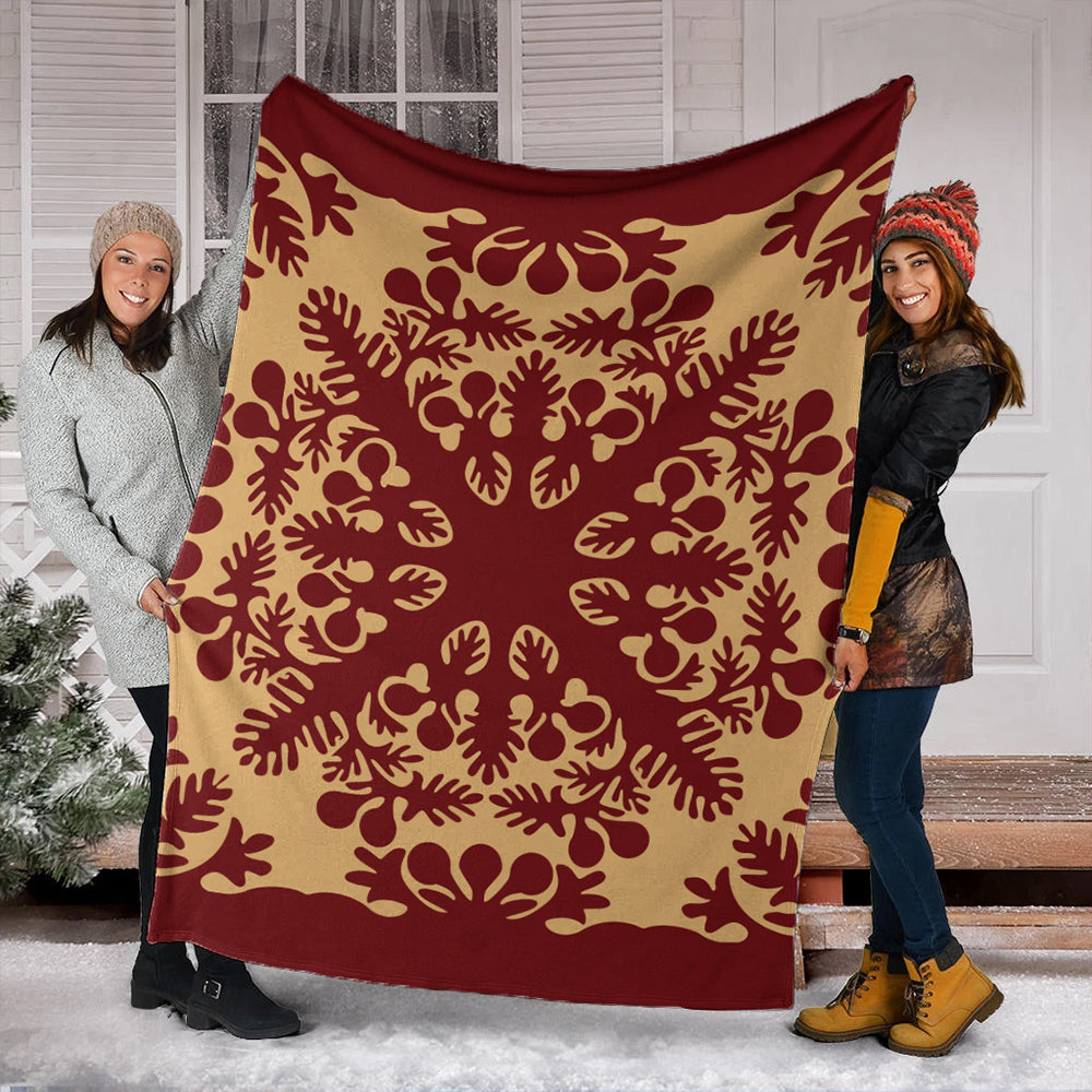 Hawaii Premium Blanket Quilt Vintage Palm-Myprintsy