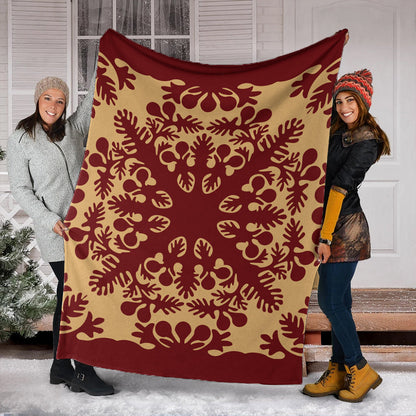 Hawaii Premium Blanket Quilt Vintage Palm-Myprintsy
