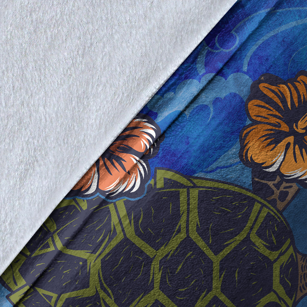 Hawaii Premium Blanket Seal Hibiscus Ocean Pin Light Turtle Sea-Myprintsy