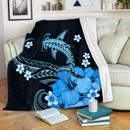 Hawaii Premium Blanket Shark Polynesia Tribal Tattoo-Myprintsy