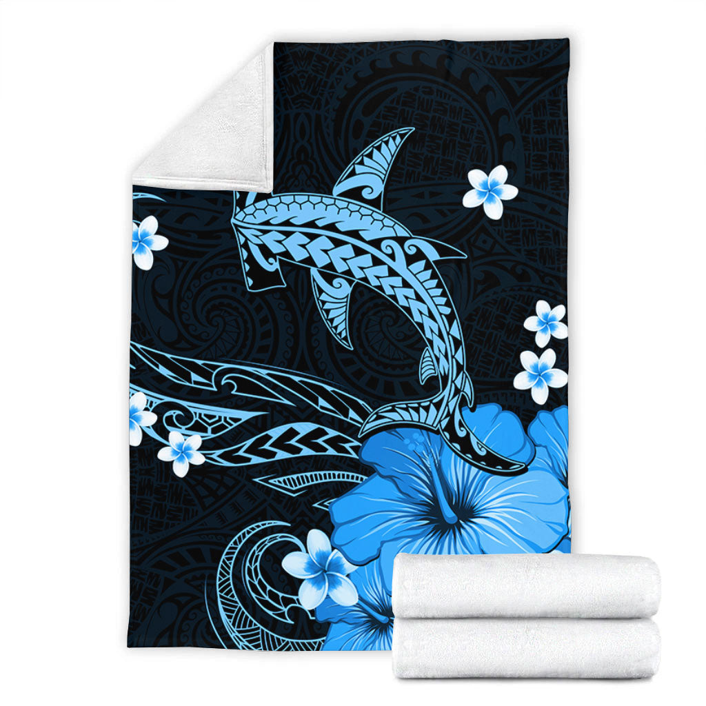 Hawaii Premium Blanket Shark Polynesia Tribal Tattoo-Myprintsy
