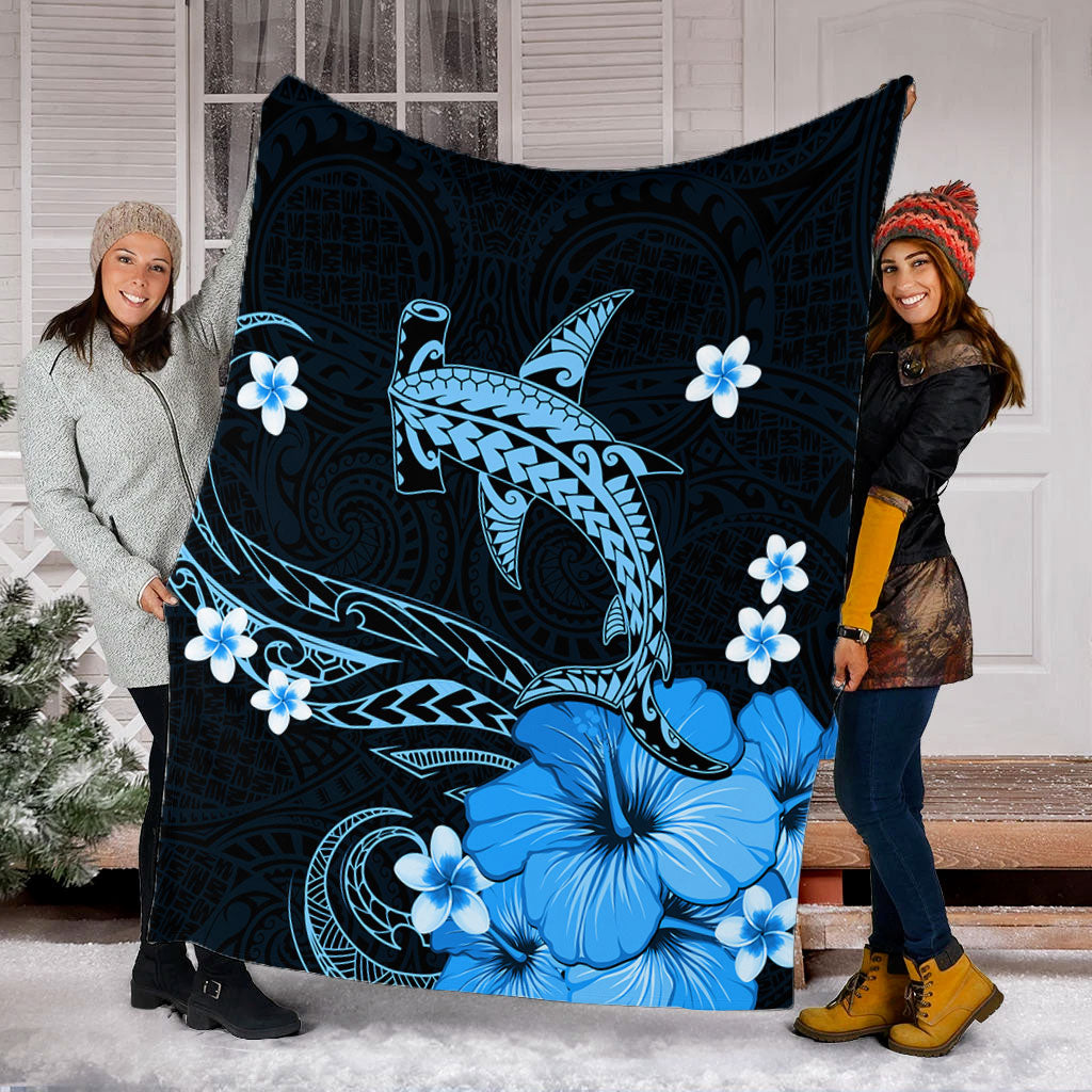Hawaii Premium Blanket Shark Polynesia Tribal Tattoo-Myprintsy