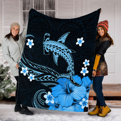 Hawaii Premium Blanket Shark Polynesia Tribal Tattoo-Myprintsy