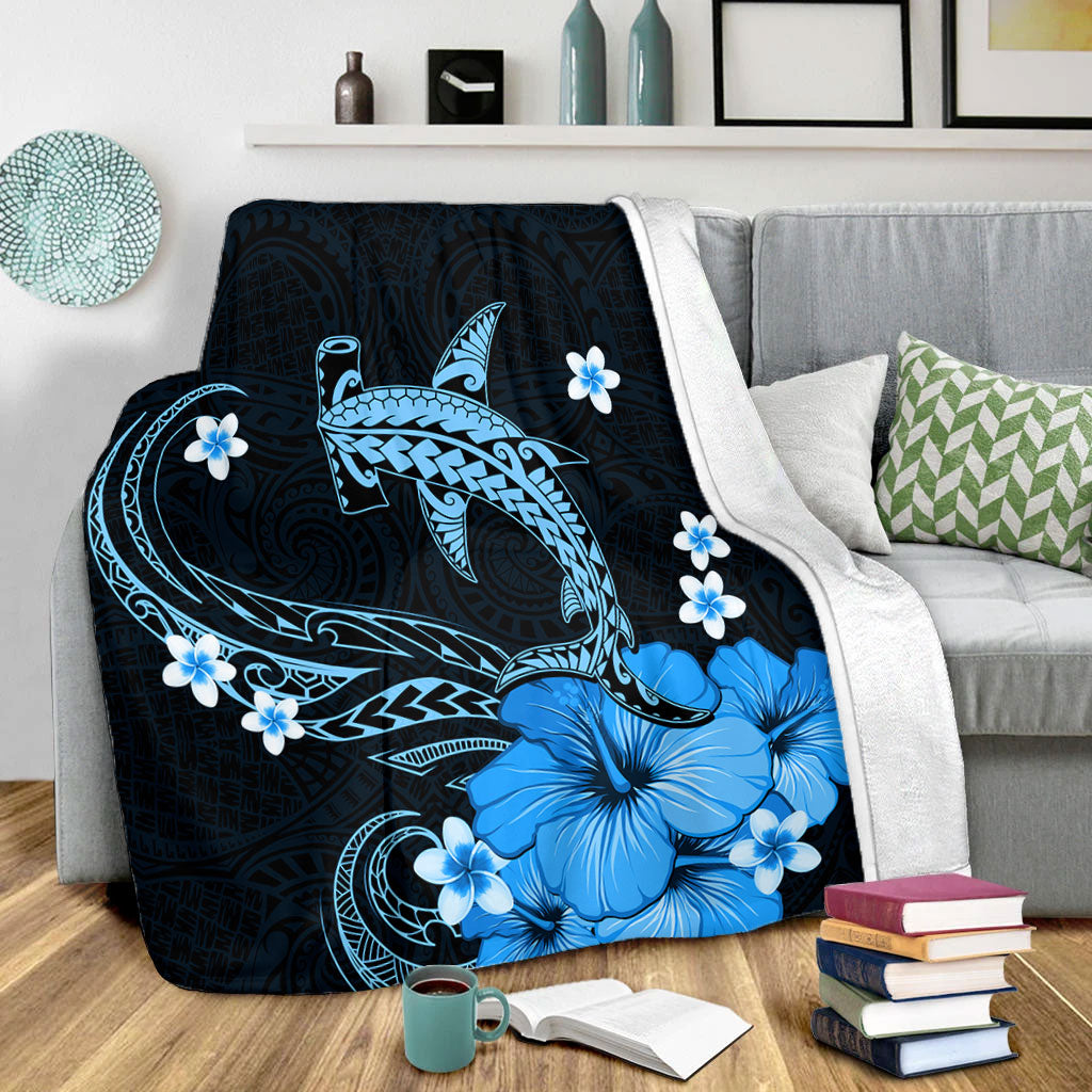 Hawaii Premium Blanket Shark Polynesia Tribal Tattoo-Myprintsy