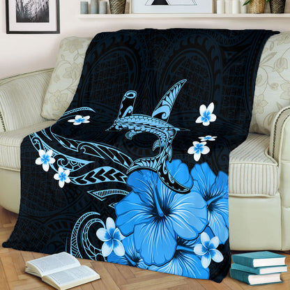 Hawaii Premium Blanket Shark Polynesia Tribal Tattoo-Myprintsy