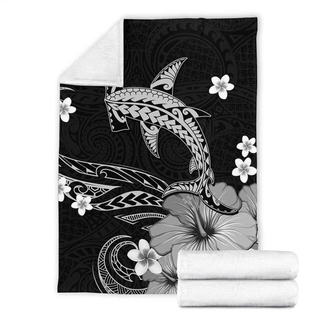 Hawaii Premium Blanket Shark Polynesia Tribal Tattoo-Myprintsy