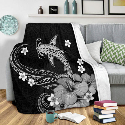 Hawaii Premium Blanket Shark Polynesia Tribal Tattoo-Myprintsy