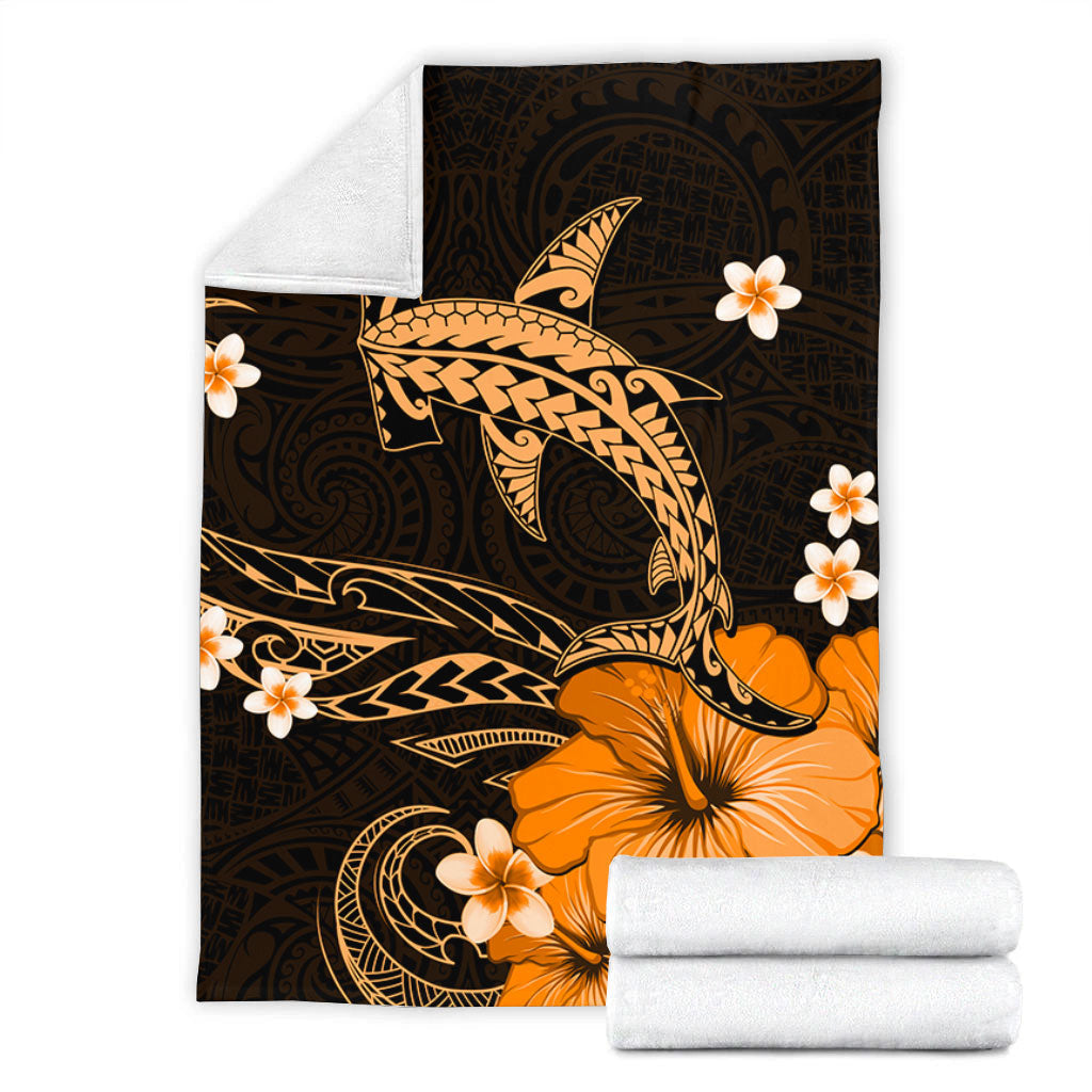 Hawaii Premium Blanket Shark Polynesia Tribal Tattoo-Myprintsy