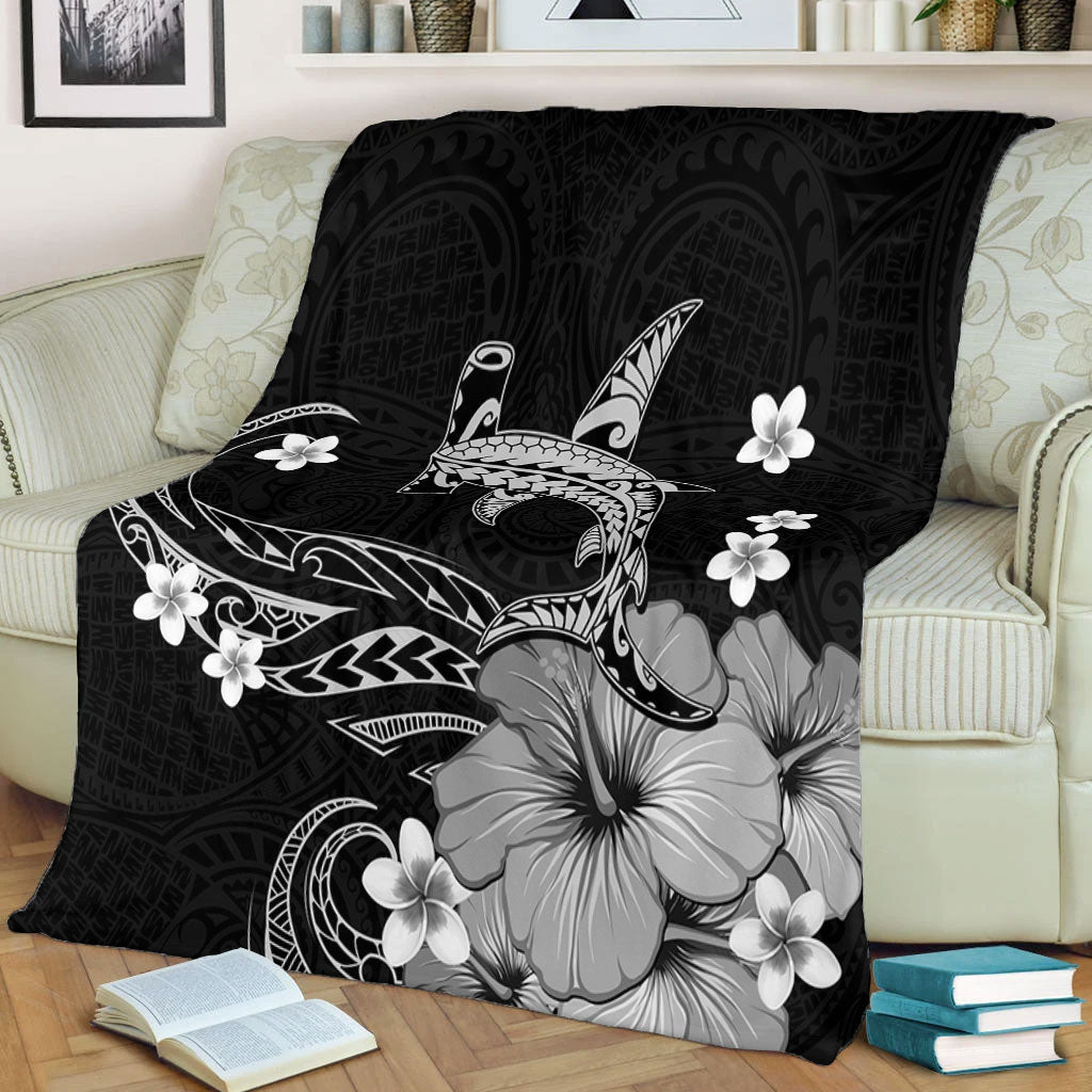 Hawaii Premium Blanket Shark Polynesia Tribal Tattoo-Myprintsy