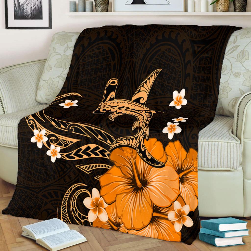 Hawaii Premium Blanket Shark Polynesia Tribal Tattoo-Myprintsy