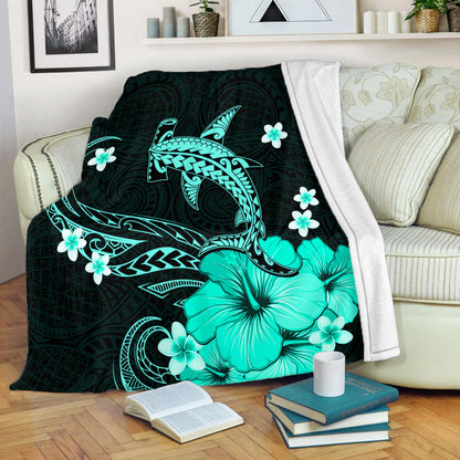 Hawaii Premium Blanket Shark Polynesia Tribal Tattoo-Myprintsy