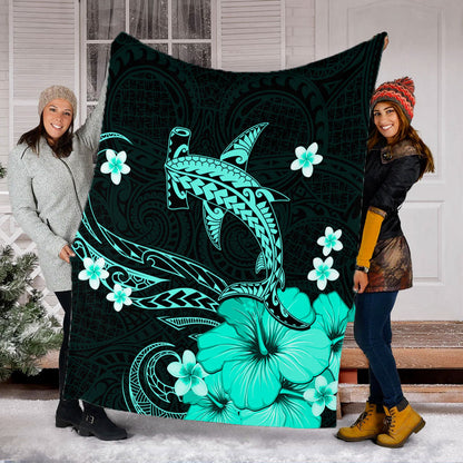Hawaii Premium Blanket Shark Polynesia Tribal Tattoo-Myprintsy