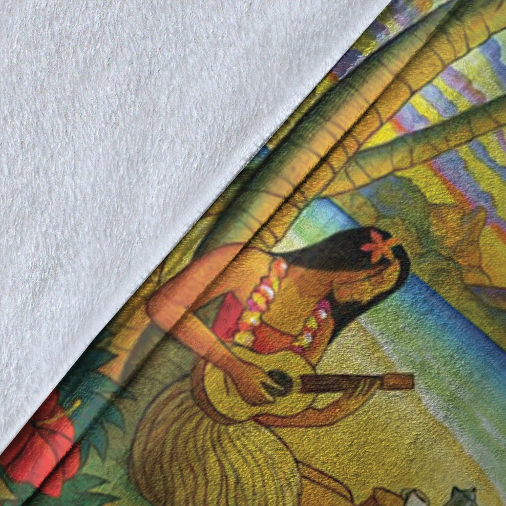 Hawaii Premium Blanket Sing A Song On A Beach-Myprintsy