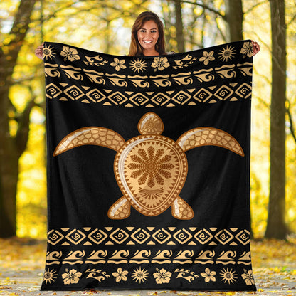 Hawaii Premium Blanket Traditional Turtle Pattern-Myprintsy