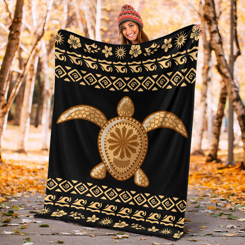 Hawaii Premium Blanket Traditional Turtle Pattern-Myprintsy
