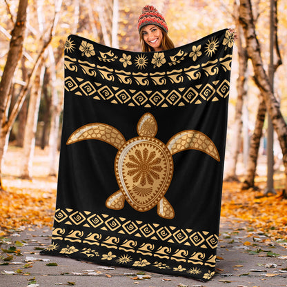 Hawaii Premium Blanket Traditional Turtle Pattern-Myprintsy