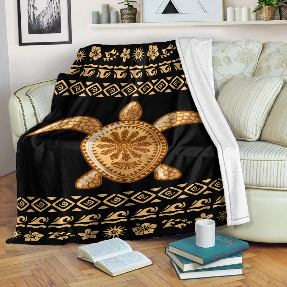 Hawaii Premium Blanket Traditional Turtle Pattern-Myprintsy