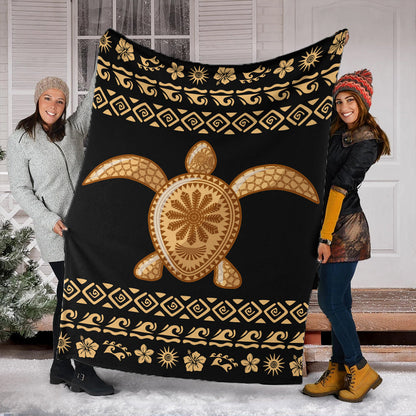 Hawaii Premium Blanket Traditional Turtle Pattern-Myprintsy