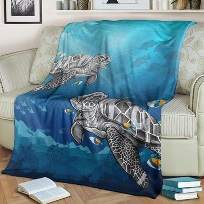 Hawaii Premium Blanket Turtle And Humuhumunukunukuapua'a New-Myprintsy