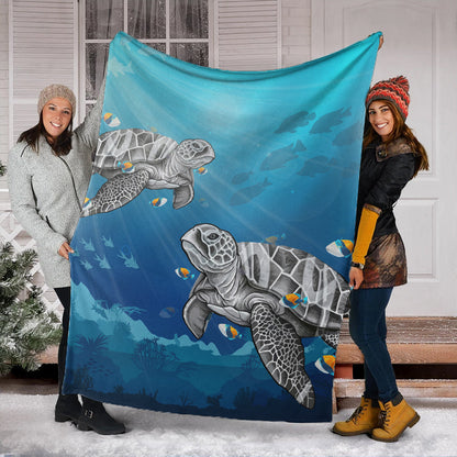 Hawaii Premium Blanket Turtle And Humuhumunukunukuapua'a New-Myprintsy