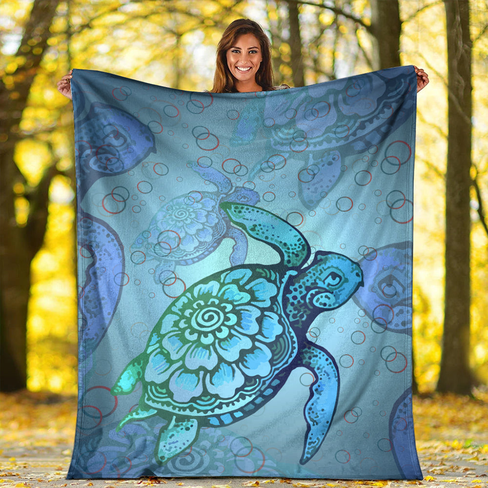 Hawaii Premium Blanket Turtle Beauty-Myprintsy