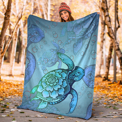 Hawaii Premium Blanket Turtle Beauty-Myprintsy