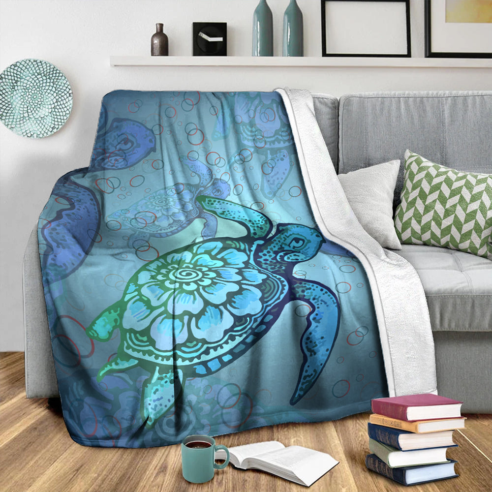 Hawaii Premium Blanket Turtle Beauty-Myprintsy