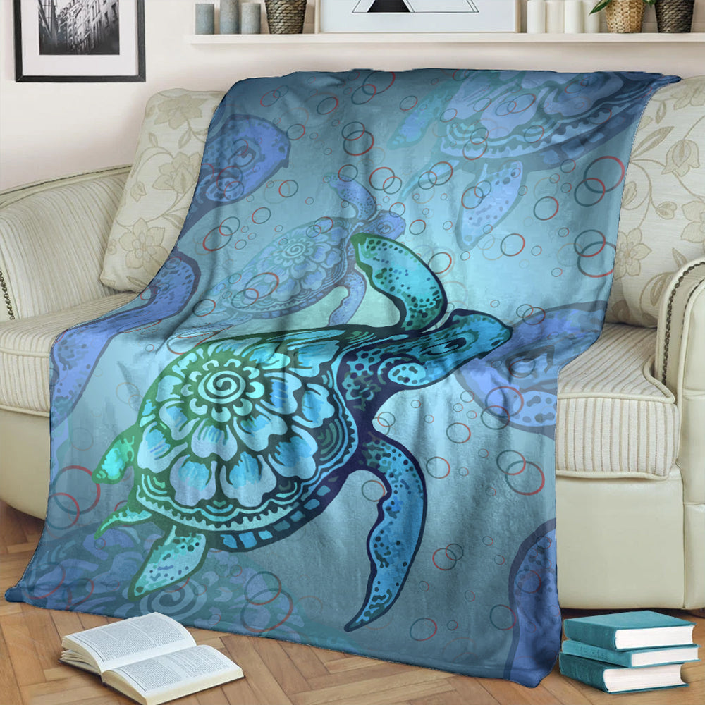 Hawaii Premium Blanket Turtle Beauty-Myprintsy