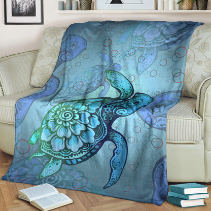 Hawaii Premium Blanket Turtle Beauty-Myprintsy