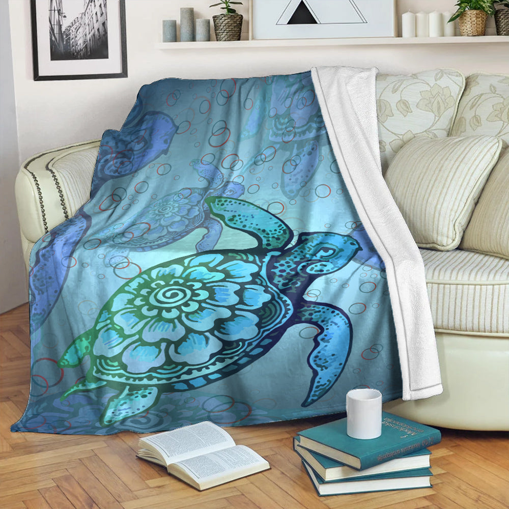 Hawaii Premium Blanket Turtle Beauty-Myprintsy