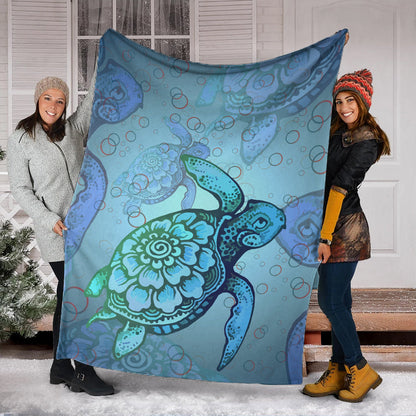 Hawaii Premium Blanket Turtle Beauty-Myprintsy