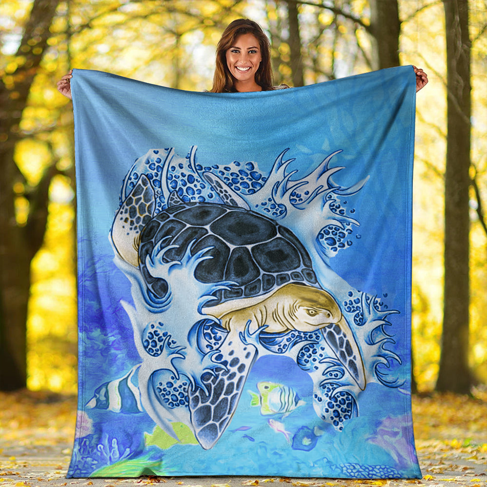 Hawaii Premium Blanket Turtle Cool-Myprintsy