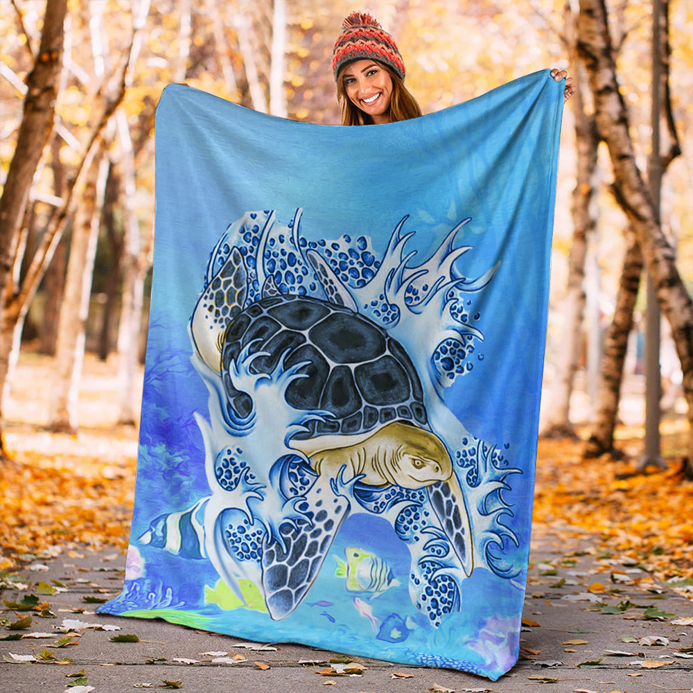 Hawaii Premium Blanket Turtle Cool-Myprintsy