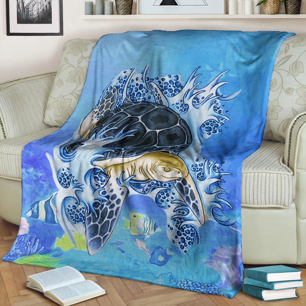 Hawaii Premium Blanket Turtle Cool-Myprintsy