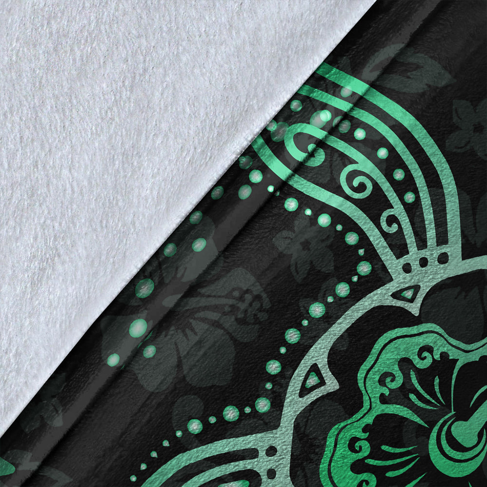 Hawaii Premium Blanket Turtle Hibiscus Green New-Myprintsy