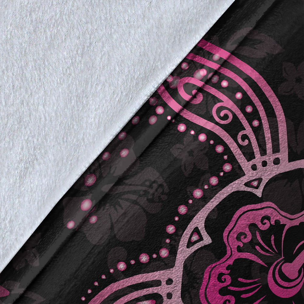 Hawaii Premium Blanket Turtle Hibiscus Pink-Myprintsy
